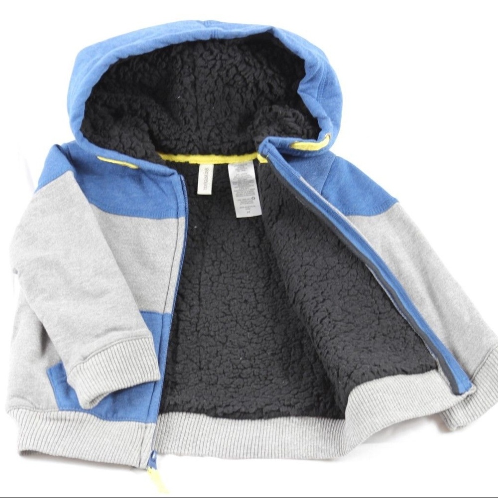 Blue and Grey Hooded Jacket
